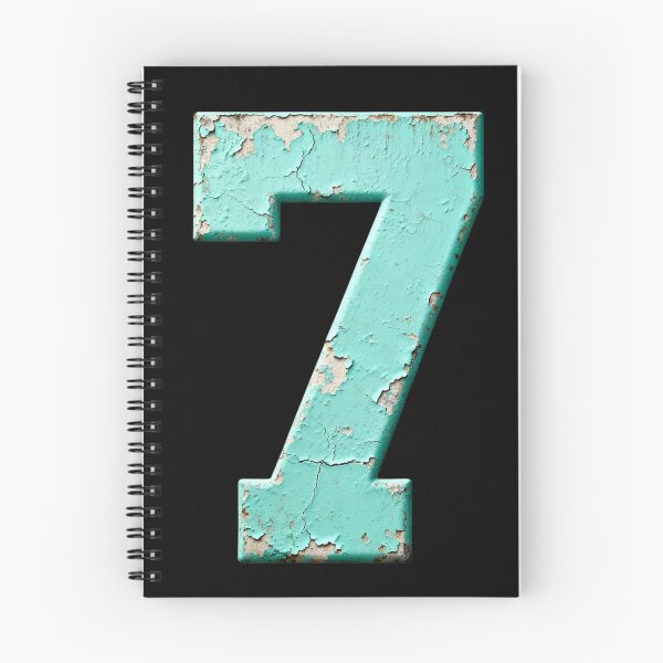 Item preview, Vintage Turquoise Seven Distressed Number designed and sold by dianadouri.