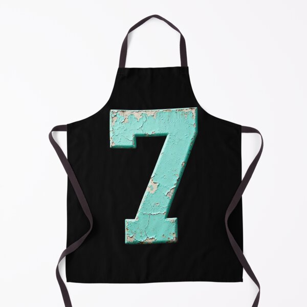 Item preview, Vintage Turquoise Seven Distressed Number designed and sold by dianadouri.