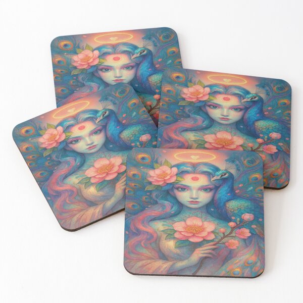 Item preview, Guardian of the Peacock and Cherry Blossoms designed and sold by Ecosetereos.