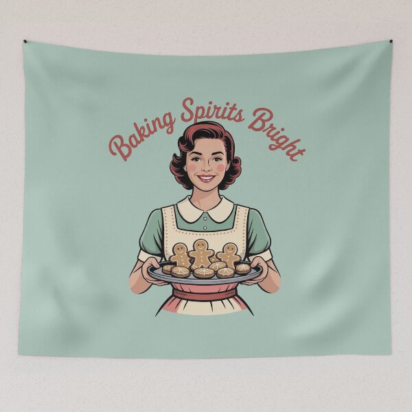 Item preview, Baking Spirits Bright – Vintage Retro Christmas designed and sold by WikaKowalczyk.