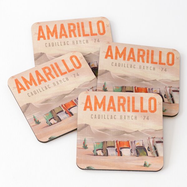 Item preview, Amarillo Texas Cadillac Ranch Travel Art Poster designed and sold by The Whiskey Ginger Design Shop.