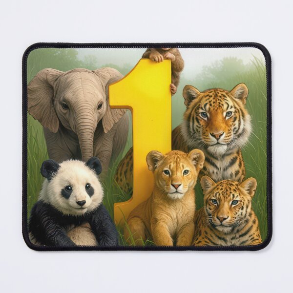 Item preview, Wildlife Animals With a Gold Number One In Grass designed and sold by Maria Dryfhout.