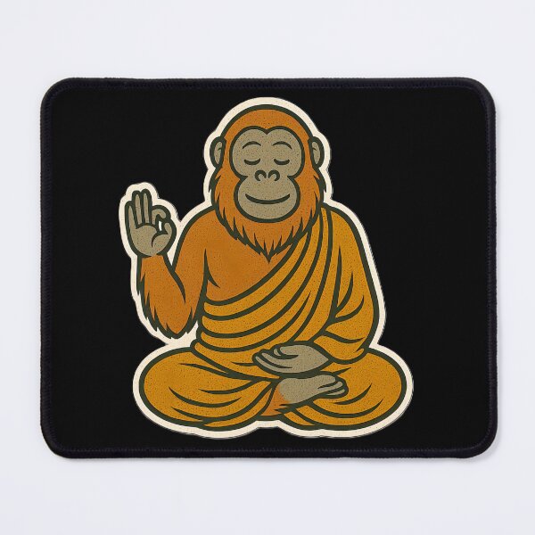 Item preview, Cute Zen Animal Meditation Buddha Art: Orangutan designed and sold by PinUpPizzazz.