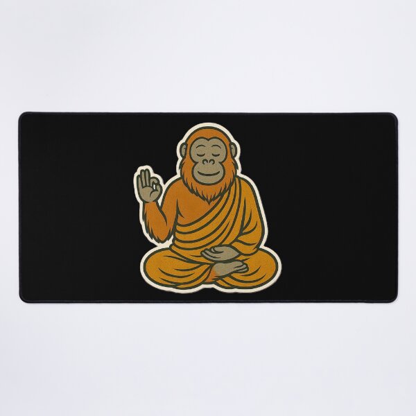 Item preview, Cute Zen Animal Meditation Buddha Art: Orangutan designed and sold by PinUpPizzazz.