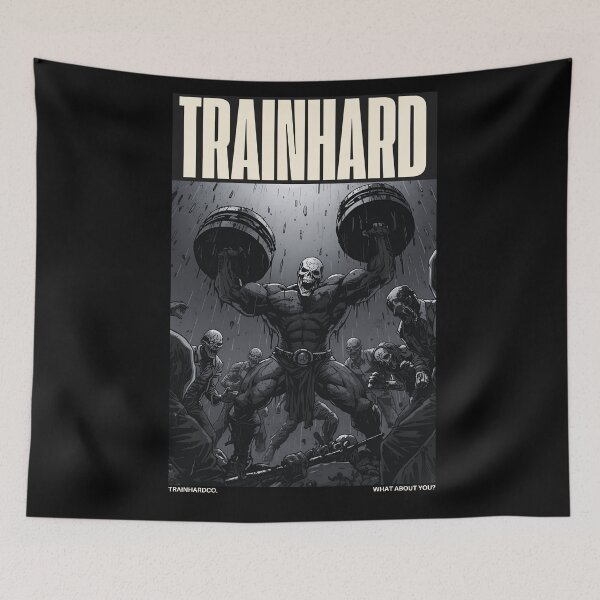 Item preview, TrainHard Skullman Dark Rain Edition – Intense Gym Power Halloween designed and sold by TrainHardCo.