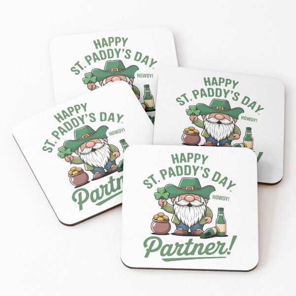 Item preview, Western St Patricks Day Gnome Festive Irish Cowboy Cartoon designed and sold by chattsuede.