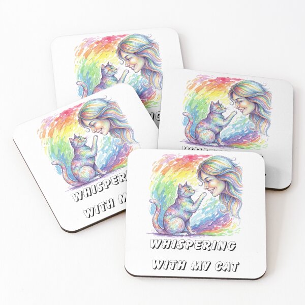 Item preview, Rainbow Cat and Woman — Wholesome Love Illustration designed and sold by Kindloom.