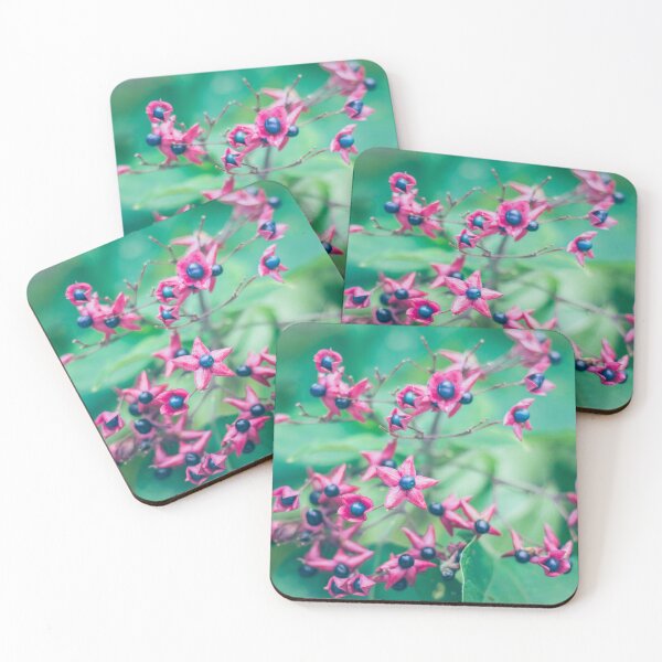 Item preview, Vibrant Pink and Cobalt Blue Star Flowers - Pop Art Botanical Macro designed and sold by MDB_Shop.