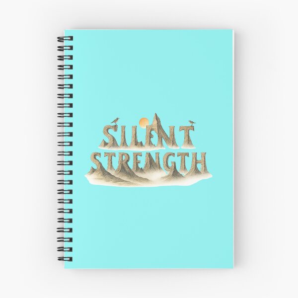 Item preview, Silent Strength – Mountain Peak Typography with Mist and Light Reflections designed and sold by Kony83.