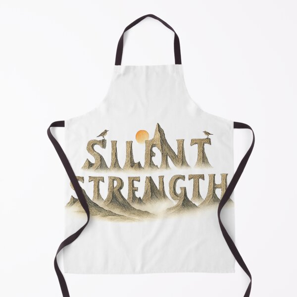 Item preview, Silent Strength – Mountain Peak Typography with Mist and Light Reflections designed and sold by Kony83.