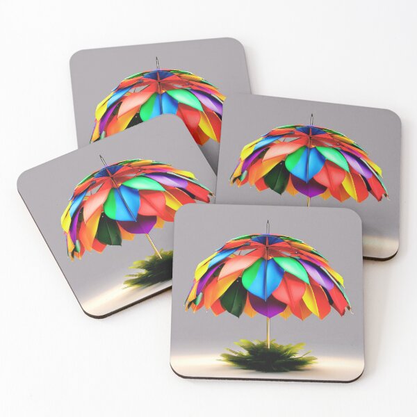 Item preview, Christmas Tree with Crazy Colorful Umbrellas. designed and sold by Zofia Sosnecka.