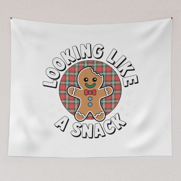 Item preview, Funny Gingerbread Man Christmas Pun Festive Plaid Snack Humor designed and sold by chattsuede.