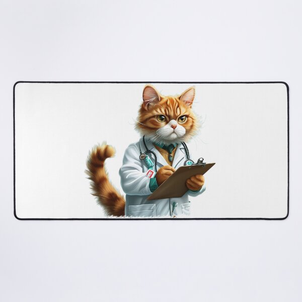 Item preview, Doctor Cat with Stethoscope designed and sold by Pixelzo.