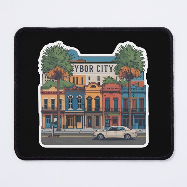 Item preview, Ybor City Street Scene  – Colorful Historic Tampa Florida Travel Art designed and sold by VividOrganica.