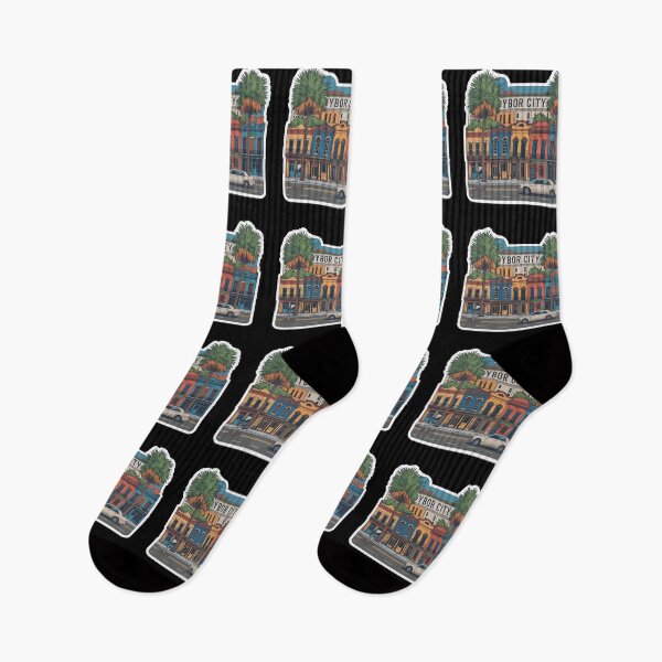 Item preview, Ybor City Street Scene  – Colorful Historic Tampa Florida Travel Art designed and sold by VividOrganica.