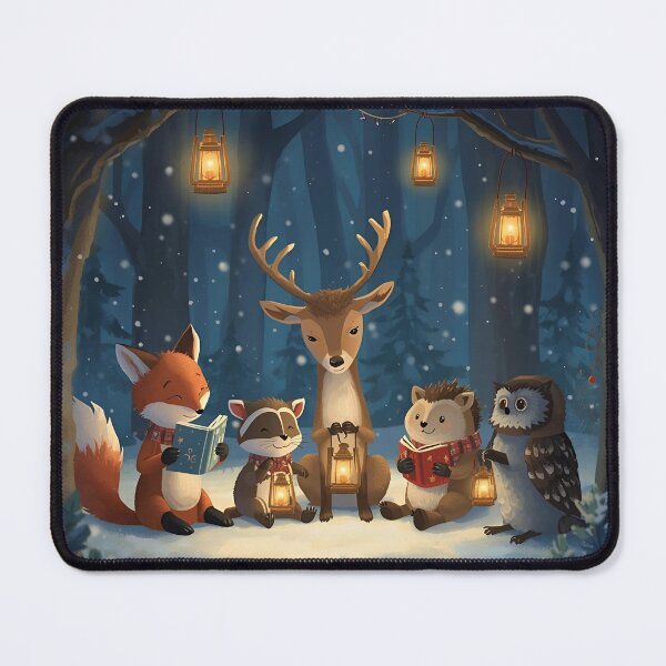 Item preview, Twilight Carolers in the Snowy Forest designed and sold by WildlifeWhimsy.