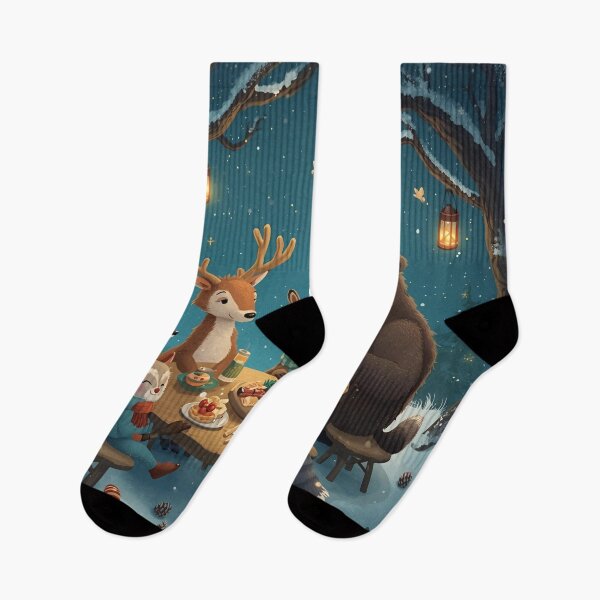 Item preview, The Snowy Feast Beneath the Stars designed and sold by WildlifeWhimsy.