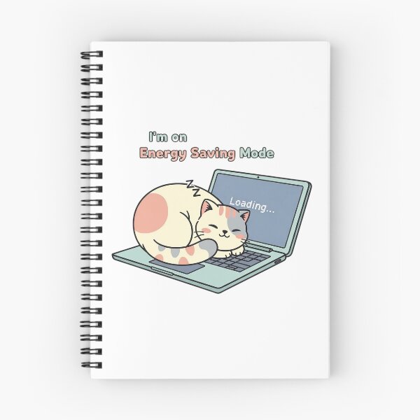 Item preview, Funny Lazy Cat Energy Saving Mode designed and sold by Pixelzo.
