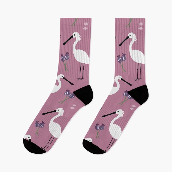 Item preview, Spoonbills on purple designed and sold by reneesillus.