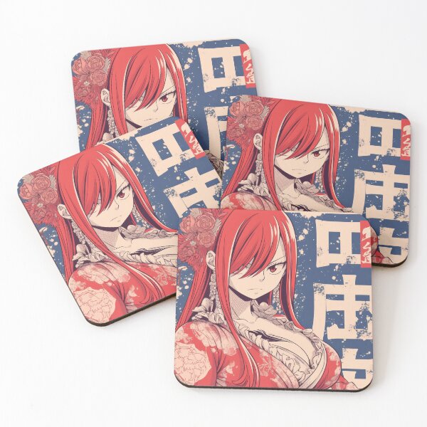 Item preview, Kimono Erza Vintage Poster  designed and sold by AnimeArsenalPrints.