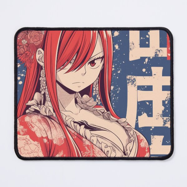 Item preview, Kimono Erza Vintage Poster  designed and sold by AnimeArsenalPrints.