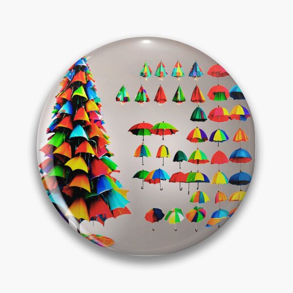 Item preview, Christmas Tree with Crazy Colorful Umbrellas. designed and sold by Zofia Sosnecka.