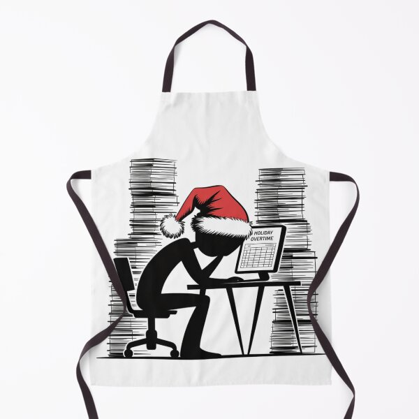 Item preview, Holiday Overtime Minimalist Christmas Office Humor Stick Figure designed and sold by chattsuede.