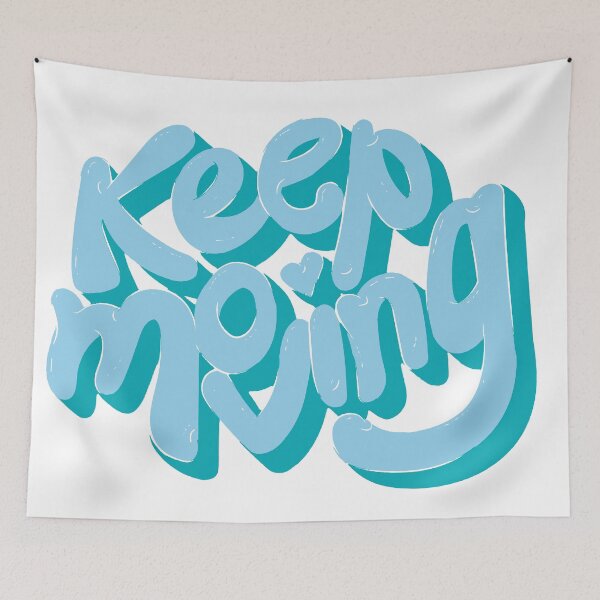 Item preview, Keep Moving Retro Bubble Lettering designed and sold by andry01.
