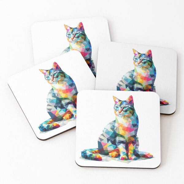 Item preview, Low-Poly Cat – Colorful Geometric Art designed and sold by InFrameVision.