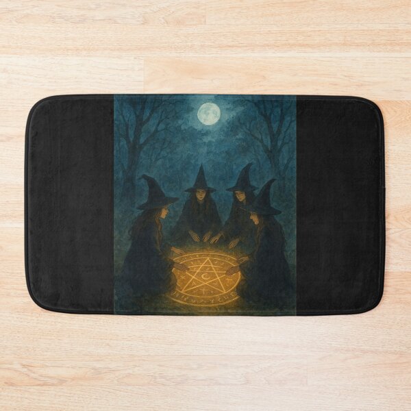 Item preview, Coven of Witches – Moonlit Ritual Watercolor Art designed and sold by PsyFlow35.