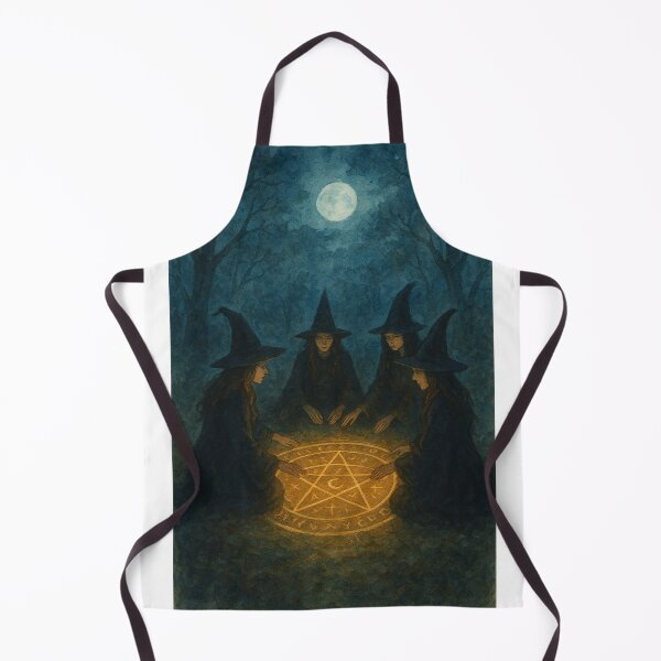 Item preview, Coven of Witches – Moonlit Ritual Watercolor Art designed and sold by PsyFlow35.