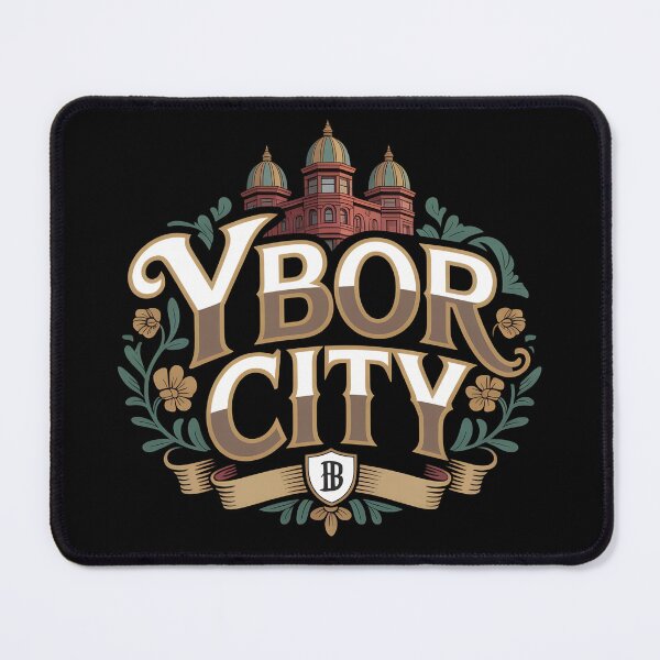Item preview, Ybor City Vintage Emblem – Ornate Gold and Red Architectural Logo Design designed and sold by VividOrganica.