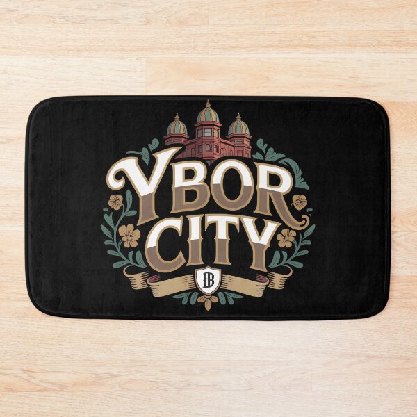 Item preview, Ybor City Vintage Emblem – Ornate Gold and Red Architectural Logo Design designed and sold by VividOrganica.