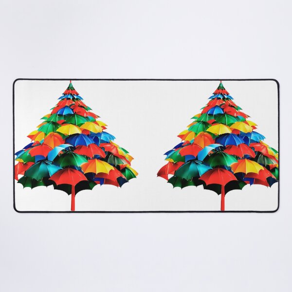 Item preview, Christmas Tree with Crazy Colorful Umbrellas. designed and sold by Zofia Sosnecka.