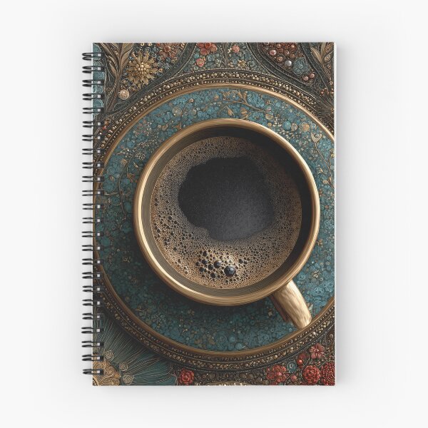 Aperçu de l'œuvre Art du café mandala opulent - Tasse à motif floral baroque complexe Nature morte créée et vendue par MetroEnvision.