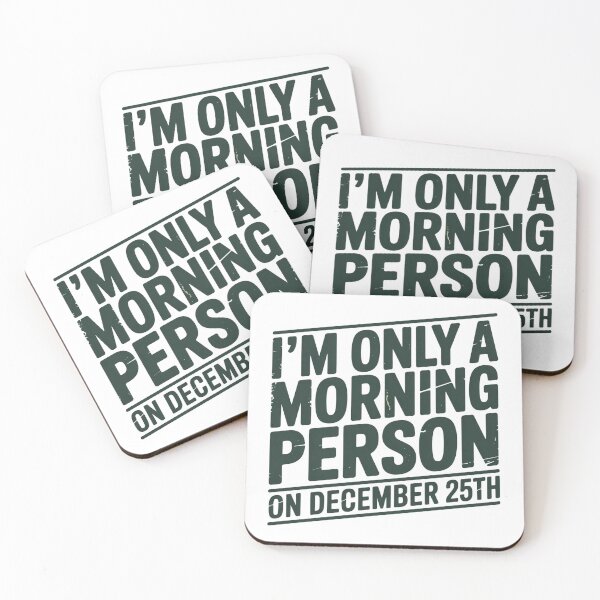 Item preview, Only A Morning Person On December 25th Distressed Christmas Humor Typography designed and sold by chattsuede.