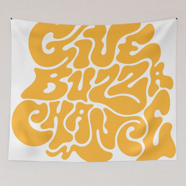 Item preview, Give Buzz a Chance Retro Psychedelic Typography designed and sold by andry01.