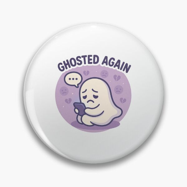 Item preview, Ghosted Again Sticker – Funny Sad Ghost Phone Design designed and sold by NitkiStudio.