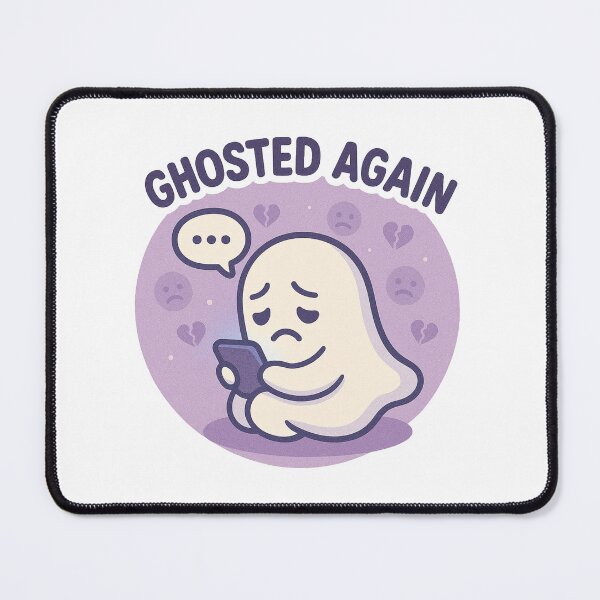 Item preview, Ghosted Again Sticker – Funny Sad Ghost Phone Design designed and sold by NitkiStudio.