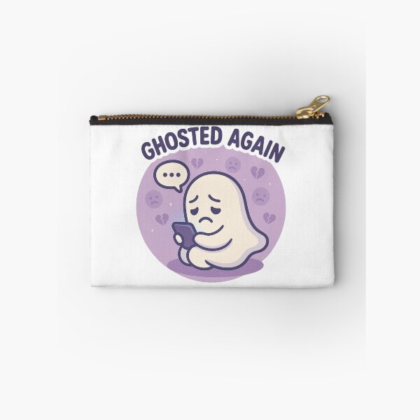 Item preview, Ghosted Again Sticker – Funny Sad Ghost Phone Design designed and sold by NitkiStudio.