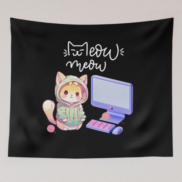 Item preview, Cat Programmer – Funny Coding Cat Design designed and sold by DekoTeka.