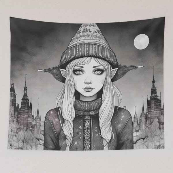 Item preview, 2025 Christmas and Holiday Elf - Watercolor & Ink 1 designed and sold by KBMediaArt.