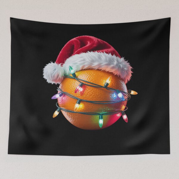 Item preview, Orange Lover Fruit Christmas Lights Santa Hat Women Men designed and sold by clothesy7.