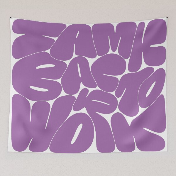 Item preview, I Am Back to Work Retro Bubble Typography designed and sold by andry01.