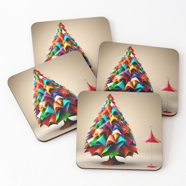 Item preview, Christmas Tree with Crazy Colorful Umbrellas. designed and sold by Zofia Sosnecka.