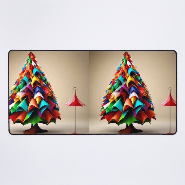 Item preview, Christmas Tree with Crazy Colorful Umbrellas. designed and sold by Zofia Sosnecka.