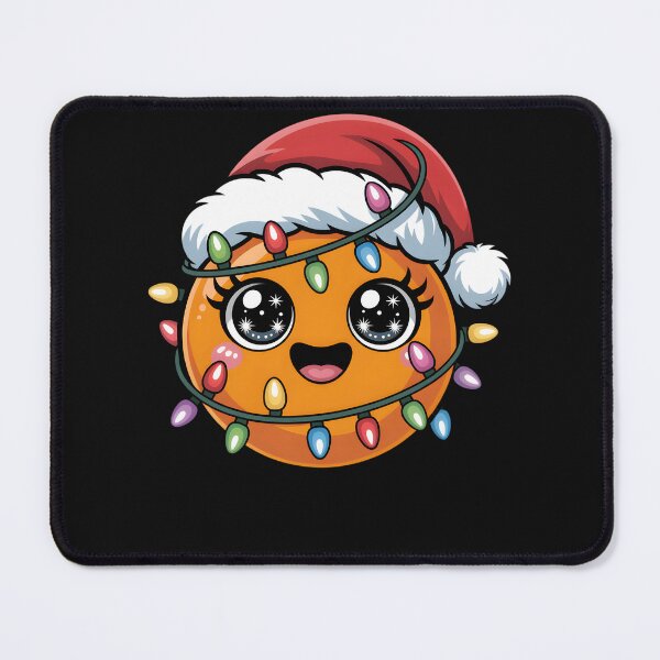 Item preview, Cute Orange Character For Christmas With Lights Santa Hat designed and sold by clothesy7.