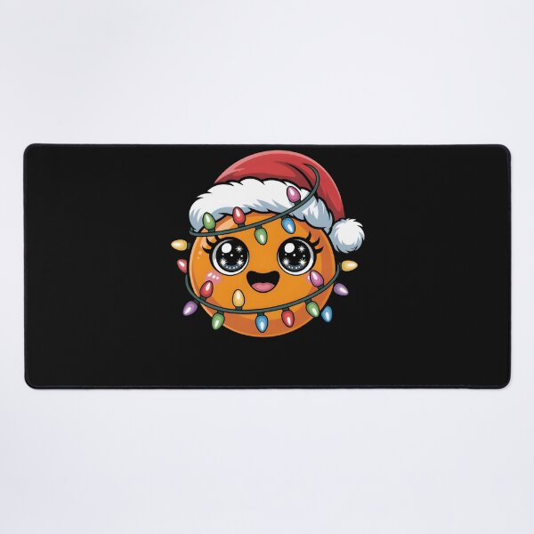 Item preview, Cute Orange Character For Christmas With Lights Santa Hat designed and sold by clothesy7.