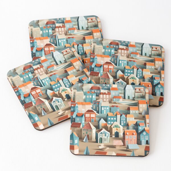 Item preview, Origami Art - Seaside Charm: A Glimpse into 1920s Coastal Life designed and sold by ArtfulFolds.