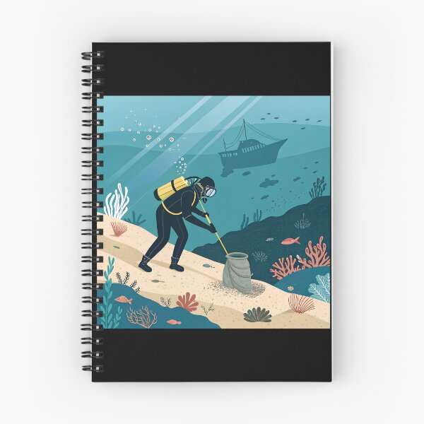 Item preview, Underwater Archaeology Scene – Scuba Diver Discovering Ancient Amphora in the Deep Sea designed and sold by VividOrganica.